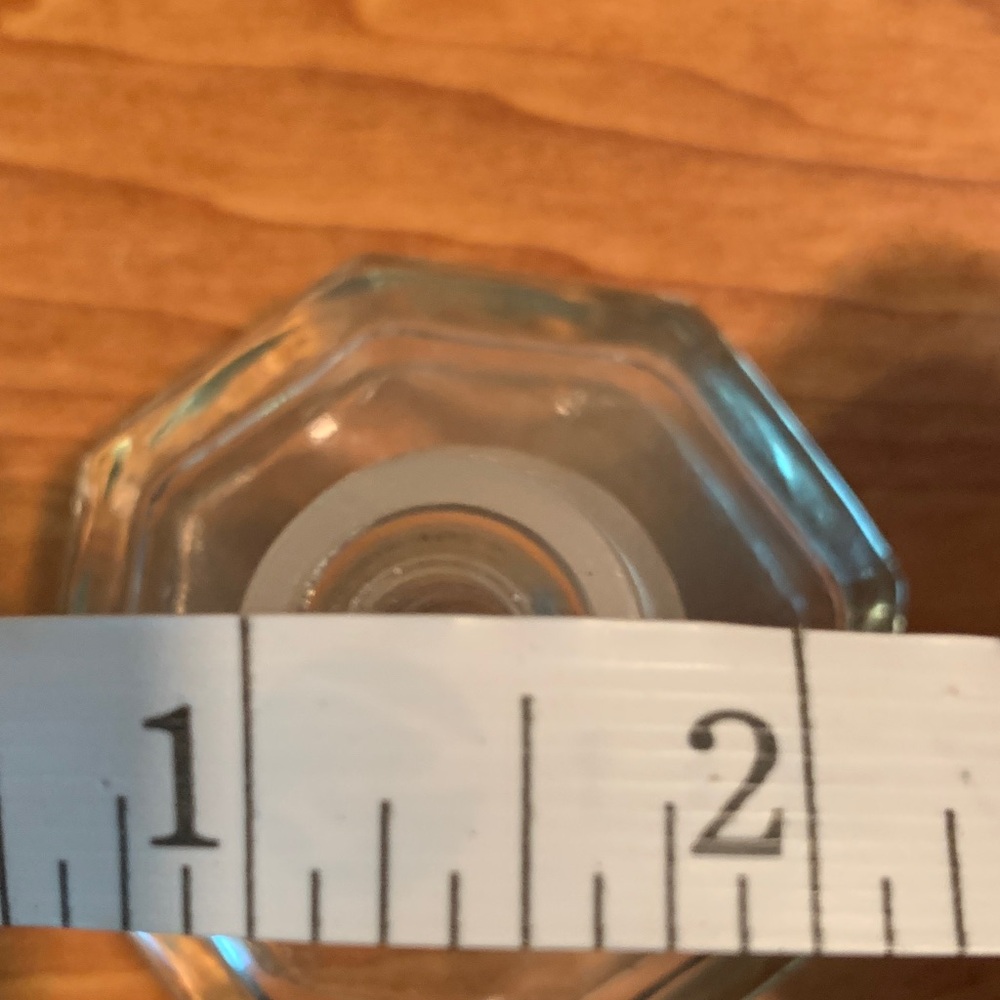 Vintage Clear Glass Hexagonal Bottle or Bottle Stopper - Picture 7 of 7